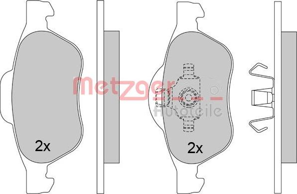 Metzger 1160100 - Тормозные колодки, дисковые, комплект autosila-amz.com