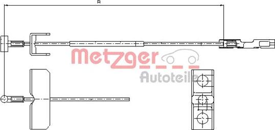 Metzger 11.6803 - тросик ручного тормоза Ren autosila-amz.com