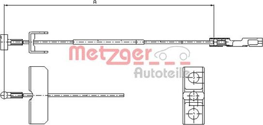 Metzger 11.6802 - Тросик, cтояночный тормоз autosila-amz.com