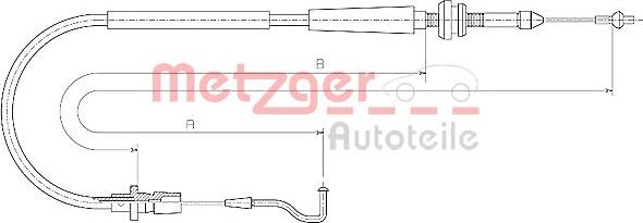 Metzger 11.0637 - Тросик газа autosila-amz.com