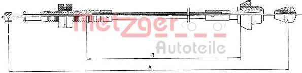 Metzger 11.0126 - Тросик газа autosila-amz.com
