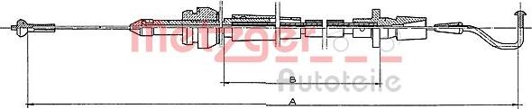 Metzger 11.082 - Тросик газа autosila-amz.com