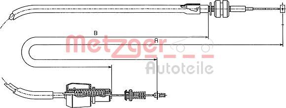 Metzger 11.1247 - Тросик газа autosila-amz.com