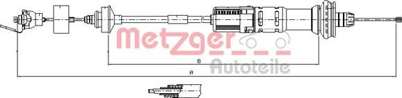 Metzger 11.3059 - Трос, управление сцеплением autosila-amz.com