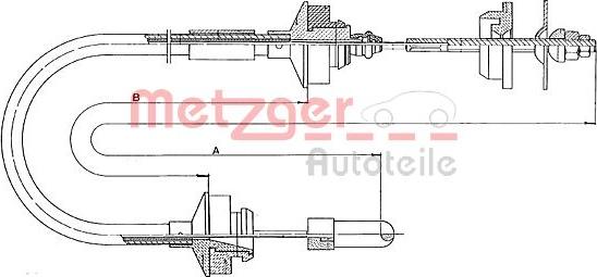 Metzger 11.3007 - Трос, управление сцеплением autosila-amz.com