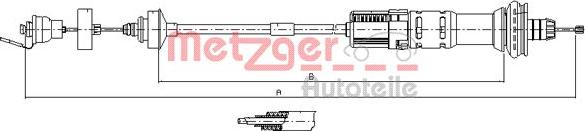 Metzger 11.3029 - Трос, управление сцеплением autosila-amz.com