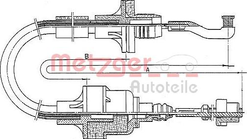 Metzger 11.2551 - Трос, управление сцеплением autosila-amz.com