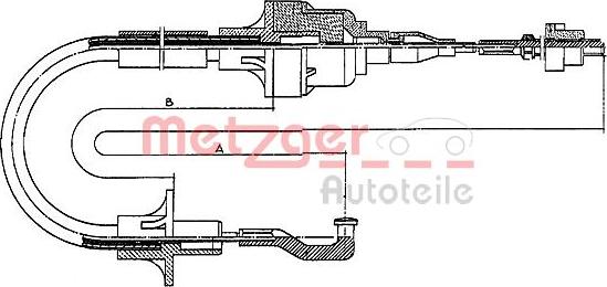 Metzger 11.256 - Трос, управление сцеплением autosila-amz.com