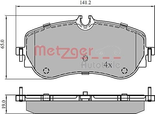 Metzger 1170905 - Тормозные колодки, дисковые, комплект autosila-amz.com