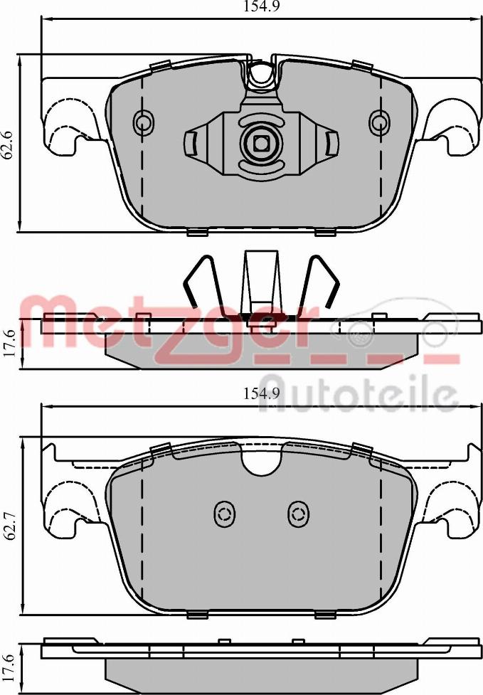 Metzger 1170935 - Тормозные колодки, дисковые, комплект autosila-amz.com