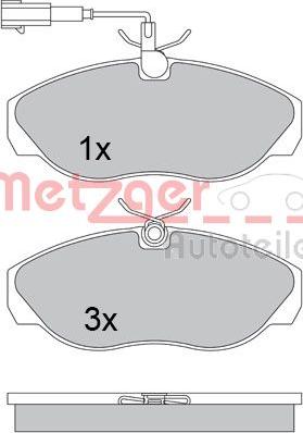 Metzger 1170494 - Тормозные колодки, дисковые, комплект autosila-amz.com