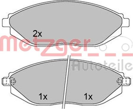 Metzger 1170446 - Тормозные колодки, дисковые, комплект autosila-amz.com
