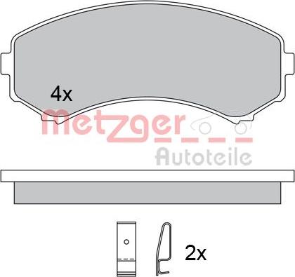 Metzger 1170450 - Тормозные колодки, дисковые, комплект autosila-amz.com