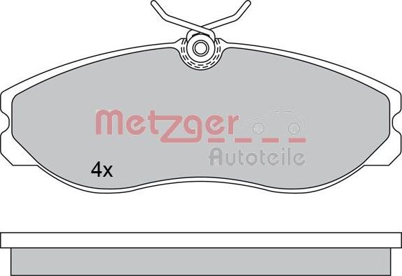 Metzger 1170451 - Тормозные колодки, дисковые, комплект autosila-amz.com