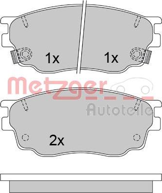 Metzger 1170461 - Тормозные колодки, дисковые, комплект autosila-amz.com