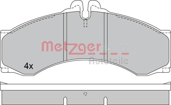 Metzger 1170400 - Тормозные колодки, дисковые, комплект autosila-amz.com