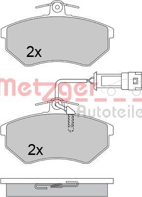 Metzger 1170412 - Тормозные колодки, дисковые, комплект autosila-amz.com