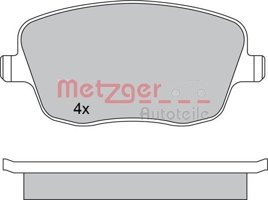 Metzger 1170417 - Тормозные колодки, дисковые, комплект autosila-amz.com