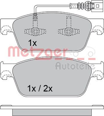 Metzger 1170484 - Тормозные колодки, дисковые, комплект autosila-amz.com