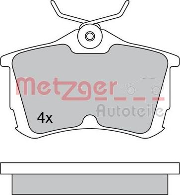 Metzger 1170435 - Тормозные колодки, дисковые, комплект autosila-amz.com