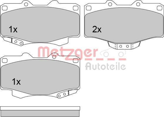 Metzger 1170428 - Тормозные колодки, дисковые, комплект autosila-amz.com