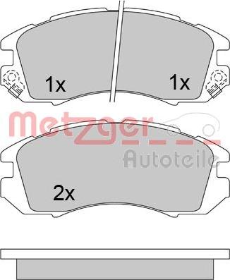 Metzger 1170474 - Тормозные колодки, дисковые, комплект autosila-amz.com