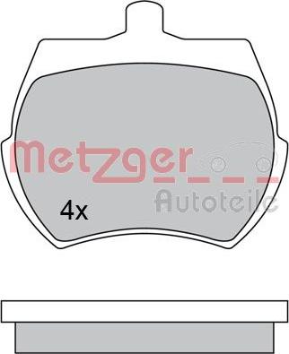 Metzger 1170596 - Тормозные колодки, дисковые, комплект autosila-amz.com