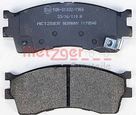 Metzger 1170548 - Тормозные колодки, дисковые, комплект autosila-amz.com
