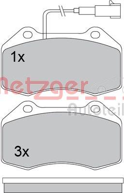 Metzger 1170559 - Тормозные колодки, дисковые, комплект autosila-amz.com