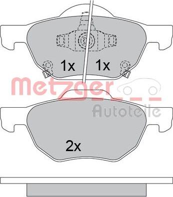 Metzger 1170558 - Тормозные колодки, дисковые, комплект autosila-amz.com