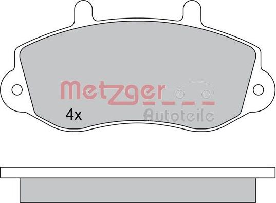 Metzger 1170553 - Тормозные колодки, дисковые, комплект autosila-amz.com