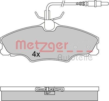 Metzger 1170552 - Тормозные колодки, дисковые, комплект autosila-amz.com