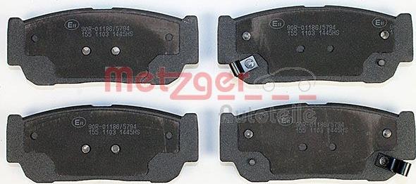 Metzger 1170557 - Тормозные колодки, дисковые, комплект autosila-amz.com