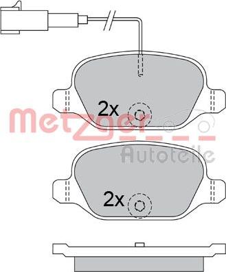 Metzger 1170500 - Тормозные колодки, дисковые, комплект autosila-amz.com