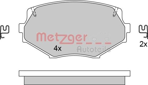Metzger 1170515 - Тормозные колодки, дисковые, комплект autosila-amz.com