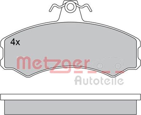 Metzger 1170512 - Тормозные колодки, дисковые, комплект autosila-amz.com