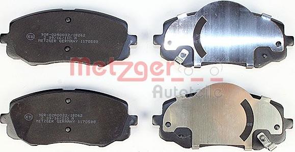 Metzger 1170588 - Комплект тормозных колодок autosila-amz.com