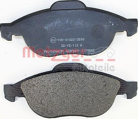 Metzger 1170582 - Тормозные колодки, дисковые, комплект autosila-amz.com