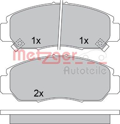 Metzger 1170536 - Тормозные колодки, дисковые, комплект autosila-amz.com