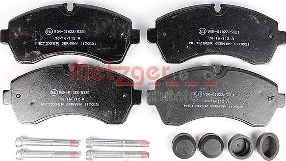 Metzger 1170521 - Тормозные колодки, дисковые, комплект autosila-amz.com
