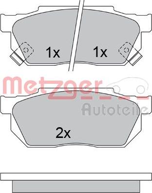 Metzger 1170527 - Тормозные колодки, дисковые, комплект autosila-amz.com