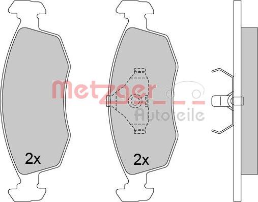 Metzger 1170642 - Тормозные колодки, дисковые, комплект autosila-amz.com