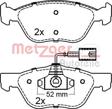 Metzger 1170647 - Тормозные колодки, дисковые, комплект autosila-amz.com