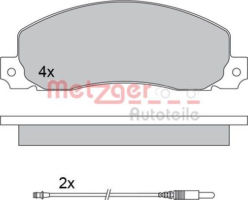 Metzger 1170659 - Тормозные колодки, дисковые, комплект autosila-amz.com