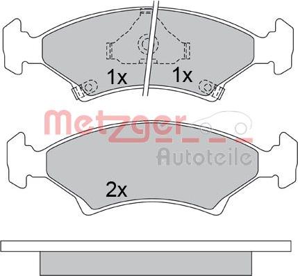 Metzger 1170666 - Тормозные колодки, дисковые, комплект autosila-amz.com