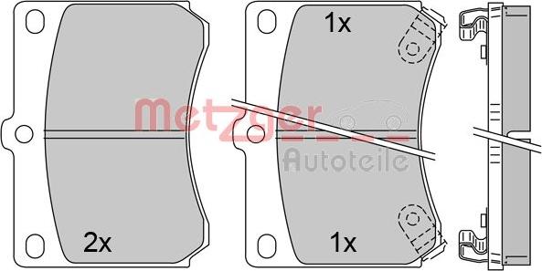 Metzger 1170661 - Тормозные колодки, дисковые, комплект autosila-amz.com