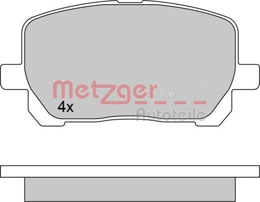 Metzger 1170616 - Тормозные колодки, дисковые, комплект autosila-amz.com