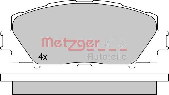 Metzger 1170618 - Тормозные колодки, дисковые, комплект autosila-amz.com