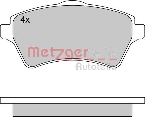 Metzger 1170612 - Тормозные колодки, дисковые, комплект autosila-amz.com
