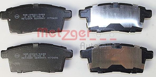 Metzger 1170686 - Тормозные колодки, дисковые, комплект autosila-amz.com